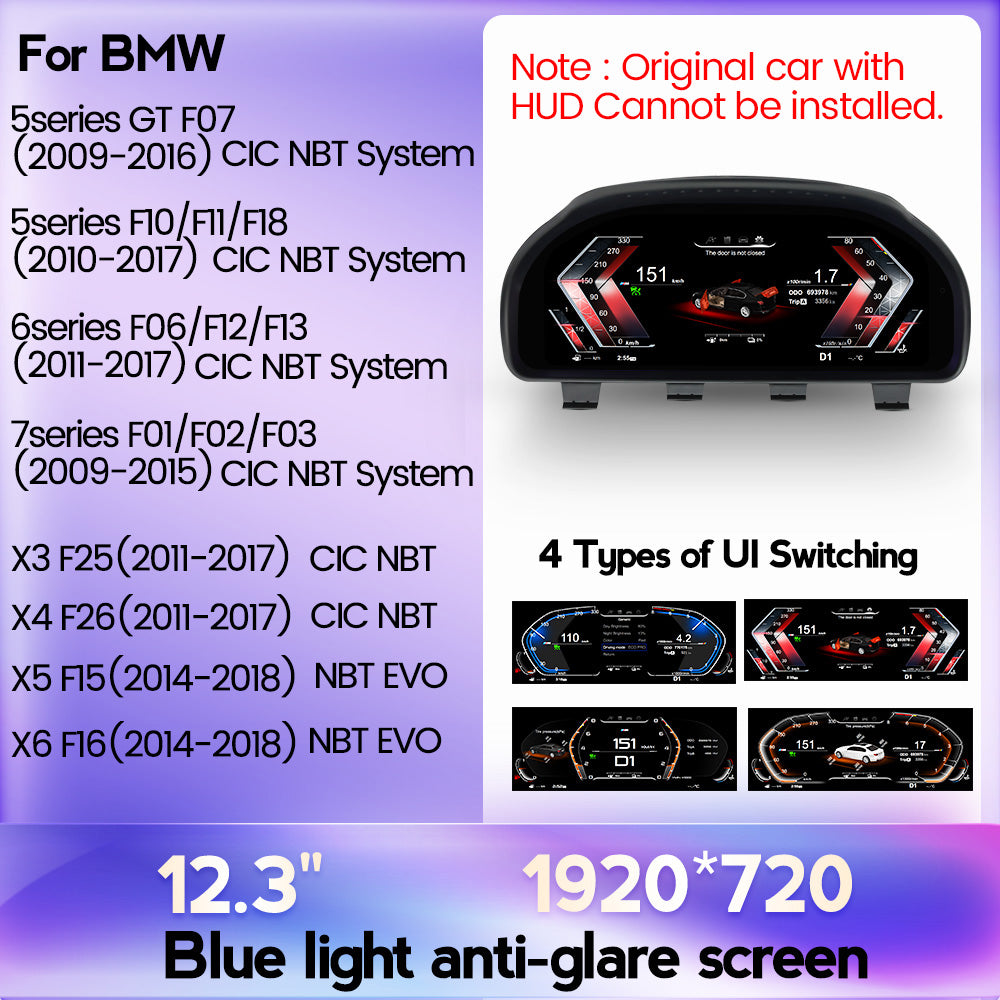 BMW 5 Series F10/F11/F18 (2010-2017) BMW Digital Instrument Cluster