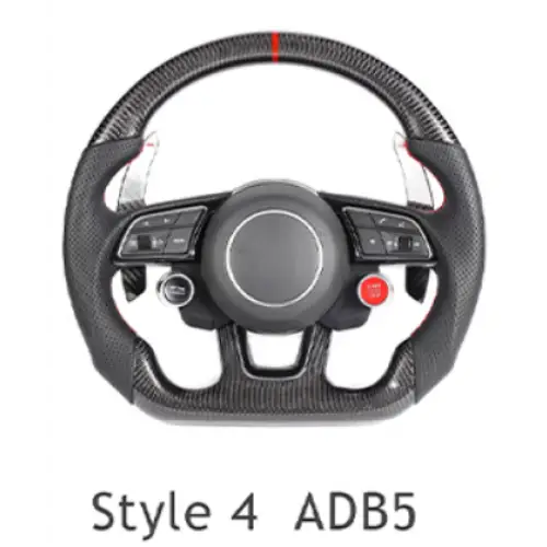 AUDI Sports RS Steering Wheel for A1, A2, A3, A4, A5, A6, A7, A8, Q1, Q2, Q3, Q5, Q6, Q7, Q8, TT, RS3, RS5, RS6, RS7, RS8, R8 Models