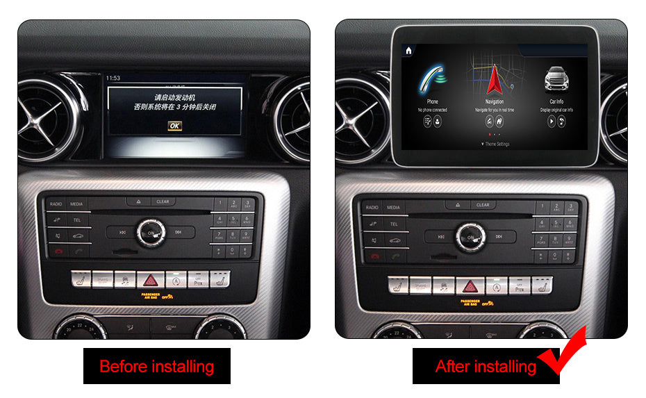 MERCEDES BENZ SLK R172 / SL R231 (2011–2015) – NTG4.5 / NTG 5.0 8.4 inch Android Multimedia System | GPS | Wi-Fi | 4G SIM | Bluetooth | A2DP |  Wireless Apple CarPlay & Android Auto | 360° View
