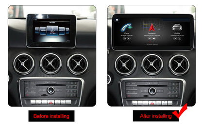 MERCEDES BENZ A-Class W176 (2016–2018) – NTG5.0 10.25 inch Android Multimedia System | GPS | Wi-Fi | 4G SIM | Bluetooth | A2DP |  Wireless Apple CarPlay & Android Auto | 360° View
